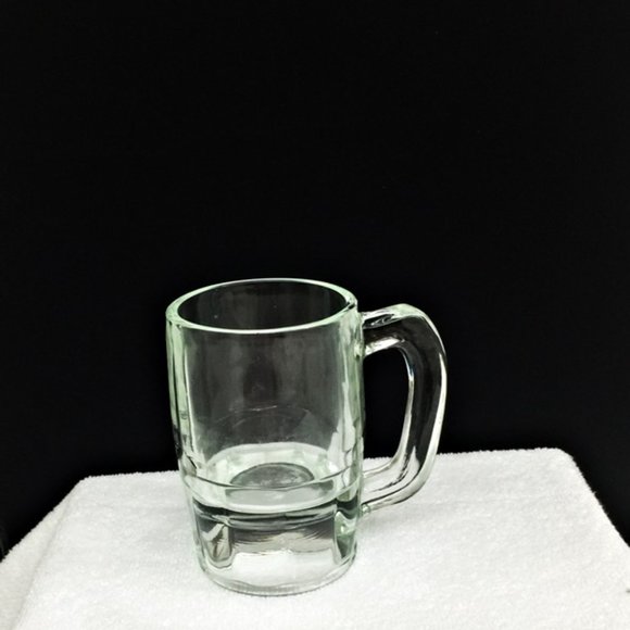 Vintage Clear Glass Mug Beer Ale Panel Base Heavy - Picture 4 of 9
